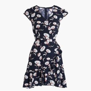 J.Crew Mercantile faux-wrap mini dress floral